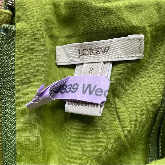 J Crew Strapless Dress - Chartreuse Green, Size 2 - Picture 4 of 7